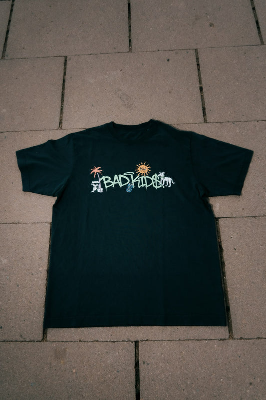 BAD KIDS ON THE BEACH BLACK TEE