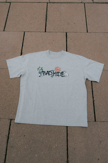 BAD KIDS ON THE BEACH GREY TEE